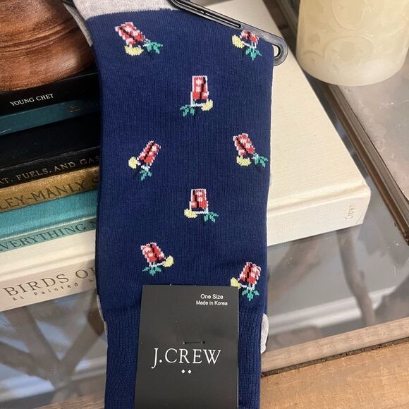 J. Crew Bloody Mary men’s dress socks. OSFM. Office. Brunch. Loafers. Cool socks - Picture 1 of 4